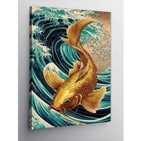 Tablolife Sarı Balık 60x90 cm Kanvas Tablo