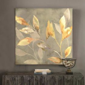 Tablolife Sarı Çiçekler 80x80 cm Yağlı Boya Dokulu Tablo