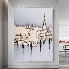Tablolife Şehir Silüeti 2 90 x 120 cm Yağlı Boya Dokulu Tablo