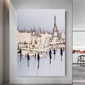 Tablolife Şehir Silüeti 2 90 x 120 cm Yağlı Boya Dokulu Tablo