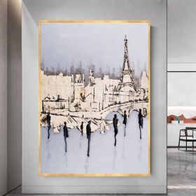 Tablolife Şehir Silüeti 2 90 x 120 cm Yağlı Boya Dokulu Tablo