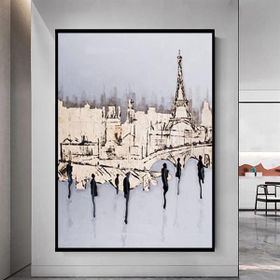 Tablolife Şehir Silüeti 2 90 x 120 cm Yağlı Boya Dokulu Tablo