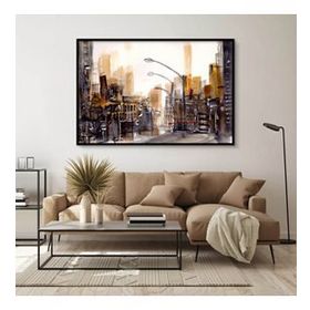 Tablolife Şehirde Gün Batımı 60 x 90 cm Yağlı Boya Dokulu Tablo