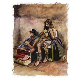 Tablolife Sokak Müzisyenleri 60x90 cm Kanvas Tablo