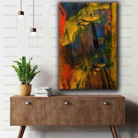 Tablolife Soyut 80x80 cm Yağlı Boya Dokulu Tablo