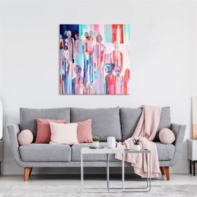 Tablolife Soyut İnsanlar 80 x 80 cm Yağlı Boya Dokulu Tablo