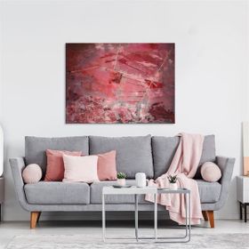 Tablolife Soyut Kırmızı 60x90 cm Yağlı Boya Dokulu Tablo