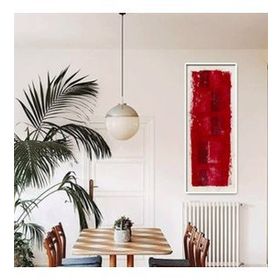 Tablolife Soyut Kırmızı 60x90 cm Yağlı Boya Dokulu Tablo