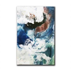 Tablolife Soyut Mavi Beyaz 60x90 cm Yağlı Boya Dokulu Tablo