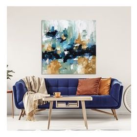 Tablolife Soyut Pixel 80x80 cm Yağlı Boya Dokulu Tablo