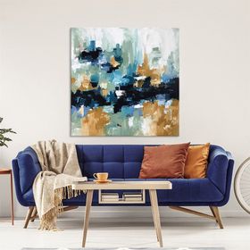 Tablolife Soyut Pixel 80x80 cm Yağlı Boya Dokulu Tablo