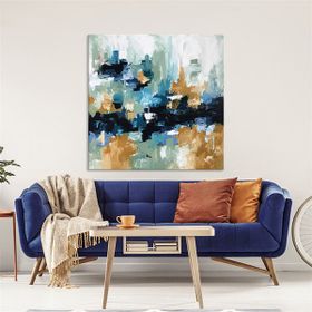 Tablolife Soyut Pixel 80x80 cm Yağlı Boya Dokulu Tablo