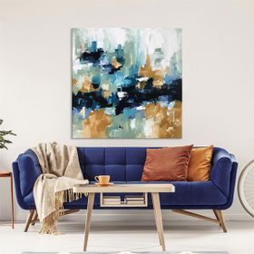 Tablolife Soyut Pixel 80x80 cm Yağlı Boya Dokulu Tablo