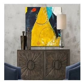 Tablolife Soyut Sarı 60x90 cm Yağlı Boya Dokulu Tablo