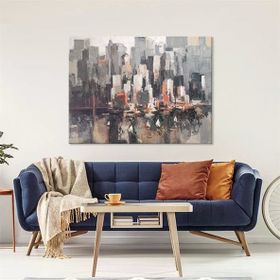 Tablolife Soyut Şehir 3 60 x 90 cm Yağlı Boya Dokulu Tablo