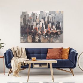 Tablolife Soyut Şehir 3 60 x 90 cm Yağlı Boya Dokulu Tablo
