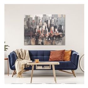 Tablolife Soyut Şehir 3 60 x 90 cm Yağlı Boya Dokulu Tablo