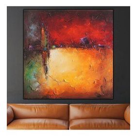 Tablolife Soyut Şehir 60 x 90 cm Yağlı Boya Dokulu Tablo