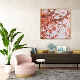 Tablolife Spring Leaves 80 x 80 cm Yağlı Boya Dokulu Tablo