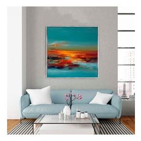 Tablolife Sunset 80 x 80 cm Yağlı Boya Dokulu Tablo