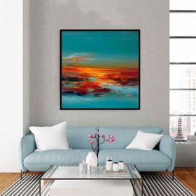 Tablolife Sunset 80 x 80 cm Yağlı Boya Dokulu Tablo