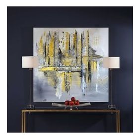 Tablolife Suyun Altındaki Şehir 80 x 80 cm Yağlı Boya Dokulu Tablo