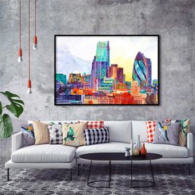 Tablolife Swiss Re Tower 60 x 90 cm Yağlı Boya Dokulu Tablo