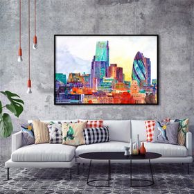 Tablolife Swiss Re Tower 60 x 90 cm Yağlı Boya Dokulu Tablo