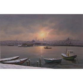 Tablolife Tablolife Karlı İstanbul Boğazı 35 x 50 cm Kanvas Tablo