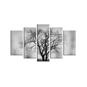 Tablolife Tablolife Kasvetli Ağaç 60 x 100 cm 5 Parçalı Kanvas Tablo