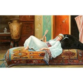 Tablolife Telli Çalgı Çalan Kadın 35 x 50 cm Kanvas Tablo