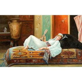 Tablolife Telli Çalgı Çalan Kadın 35 x 50 cm Kanvas Tablo