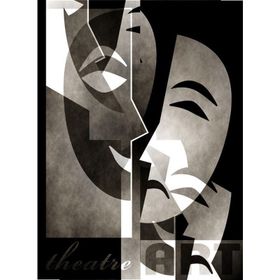 Tablolife Tiyatro Maskeleri 60 x 90 cm Kanvas Tablo