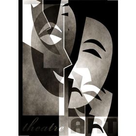 Tablolife Tiyatro Maskeleri 60 x 90 cm Kanvas Tablo