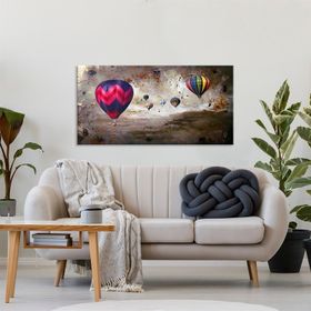 Tablolife Uçan Balonlar 2 60 x 90 cm Yağlı Boya Dokulu Tablo