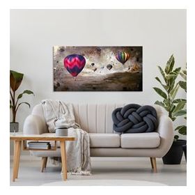 Tablolife Uçan Balonlar 2 60 x 90 cm Yağlı Boya Dokulu Tablo