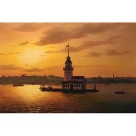 Tablolife Üsküdar'da Akşamüstü 35 x 50 cm Kanvas Tablo