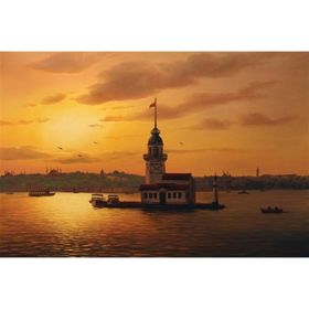Tablolife Üsküdar'da Akşamüstü 35 x 50 cm Kanvas Tablo
