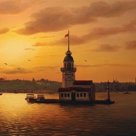 Tablolife Üsküdar'da Akşamüstü 35 x 50 cm Kanvas Tablo