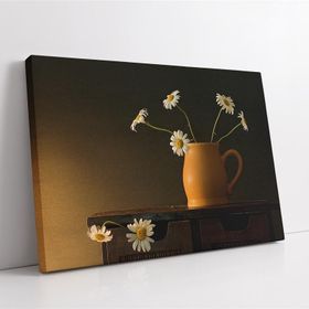 Tablolife Vazoda Papatyalar 35 x 50 cm Kanvas Tablo