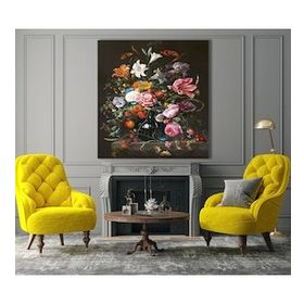 Tablolife Vazoda Renkli Çiçekler 35 x 50 cm Kanvas Tablo
