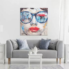 Tablolife Vintage Portre 80 x 80 cm Yağlı Boya Dokulu Tablo