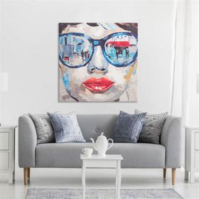 Tablolife Vintage Portre 80 x 80 cm Yağlı Boya Dokulu Tablo