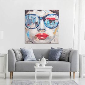 Tablolife Vintage Portre 80 x 80 cm Yağlı Boya Dokulu Tablo