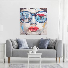 Tablolife Vintage Portre 80 x 80 cm Yağlı Boya Dokulu Tablo