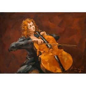 Tablolife Violoncello 35 x 50 cm Kanvas Tablo