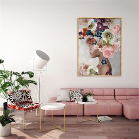 Tablolife Women İn Flowers 2 60 x 90 cm Yağlı Boya Dokulu Tablo
