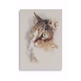 Tablolife Yeşil Gözlü Kedi 35 x 50 cm Kanvas Tablo