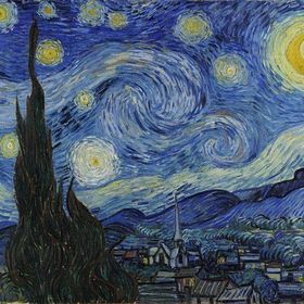 Tablolife Yıldızlı Gece 35 x 50 cm Kanvas Tablo