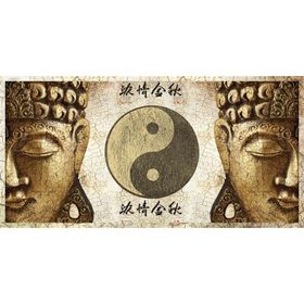 Tablolife Yin Yang ve Buddha 35 x 50 cm Etnik Kanvas Tablo